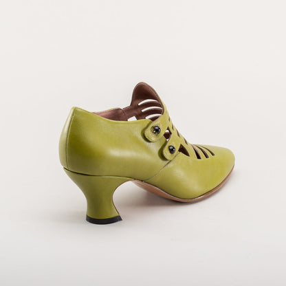 Endora Victorian Witch Shoes (Arsenic Green)