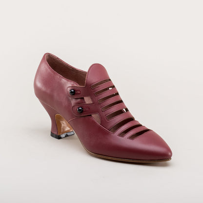 Endora Victorian Witch Shoes (Blood Red)