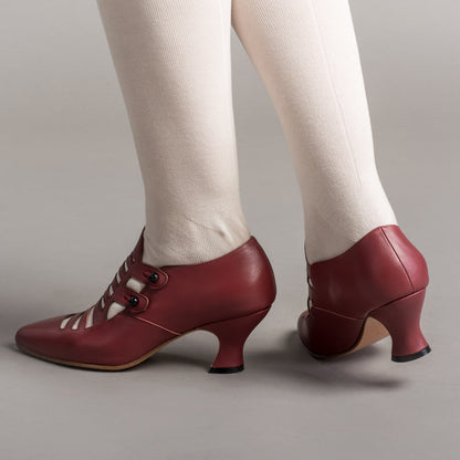 Endora Victorian Witch Shoes (Blood Red)