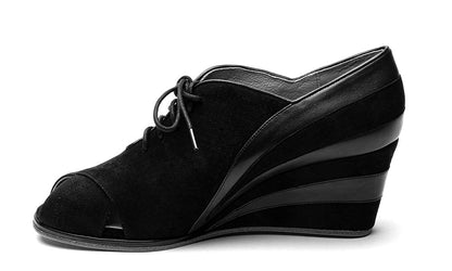 Esme 1930s Wedges (Black/Black)