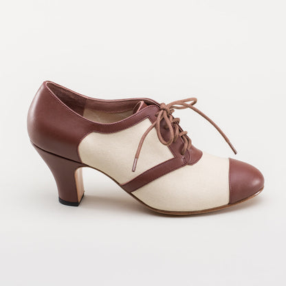 Evelyn Retro Oxfords (Tan/Brown)