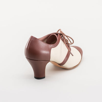 Evelyn Retro Oxfords (Tan/Brown)