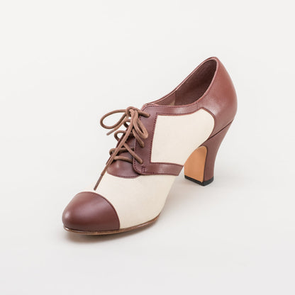 Evelyn Retro Oxfords (Tan/Brown)