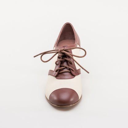 Evelyn Retro Oxfords (Tan/Brown)