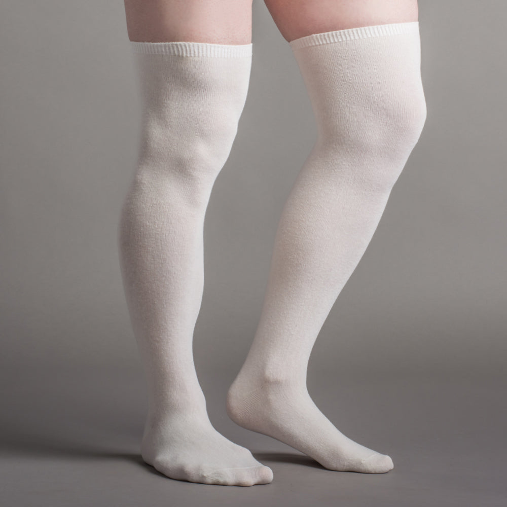 Extra Stretch Cotton Stockings (Ivory)
