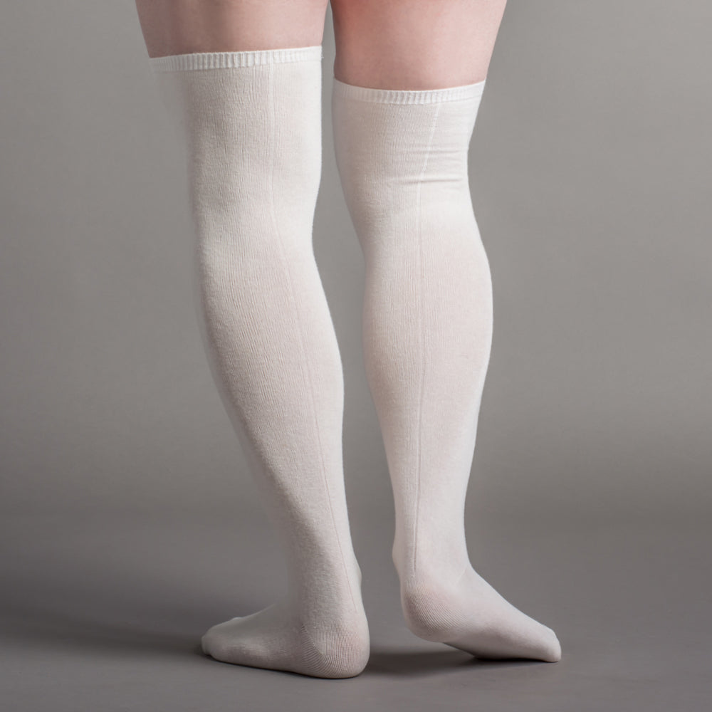 Extra Stretch Cotton Stockings (Ivory)