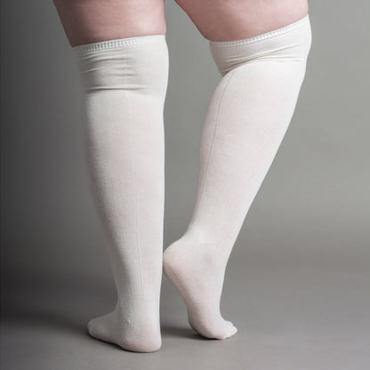 Extra Stretch Cotton Stockings (Ivory)