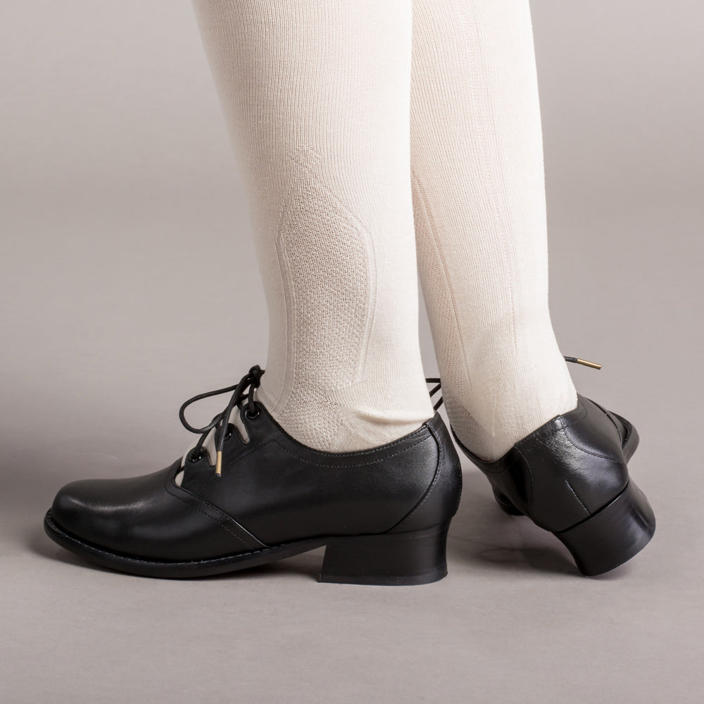 Ghillie Vintage Lace-Up Shoes (Black)