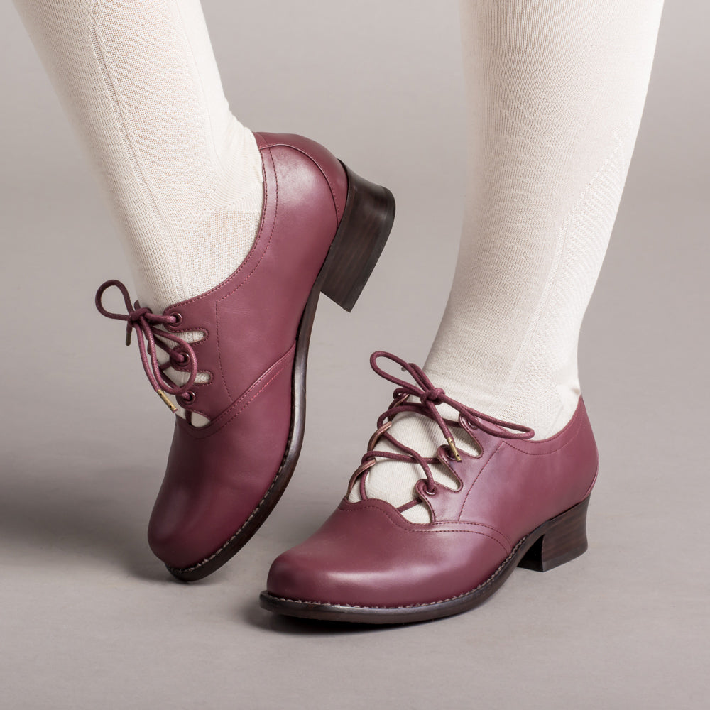 Ghillie Vintage Lace-Up Shoes (Merlot)
