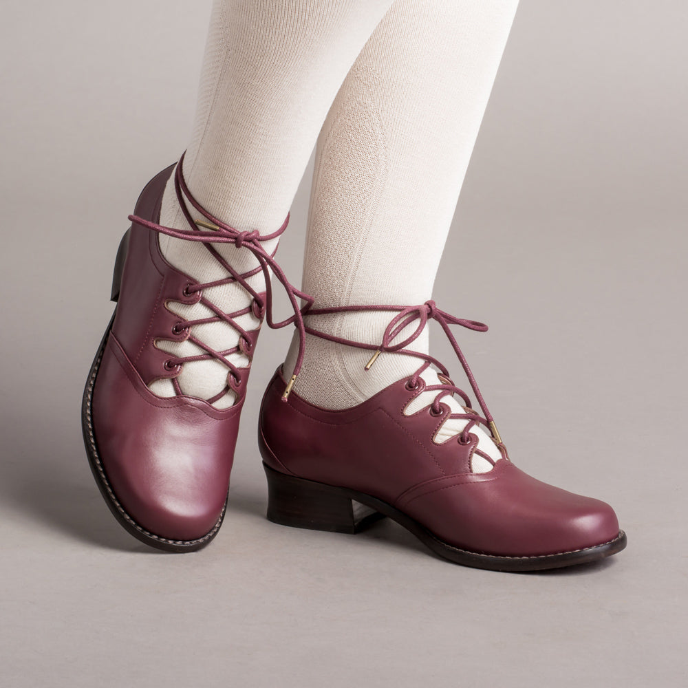 Ghillie Vintage Lace-Up Shoes (Merlot)