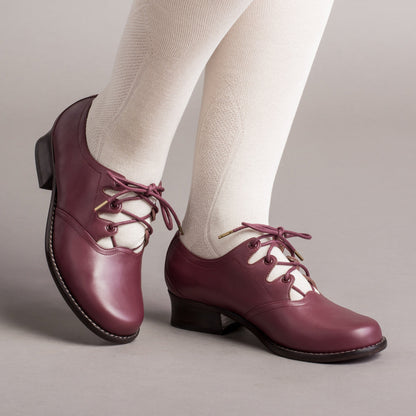 Ghillie Vintage Lace-Up Shoes (Merlot)