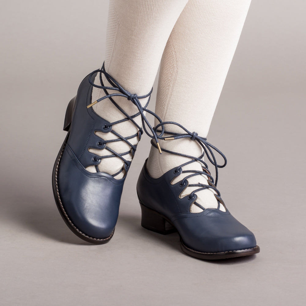 Ghillie Vintage Lace-Up Shoes (Navy)
