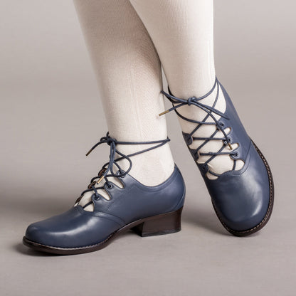 Ghillie Vintage Lace-Up Shoes (Navy)