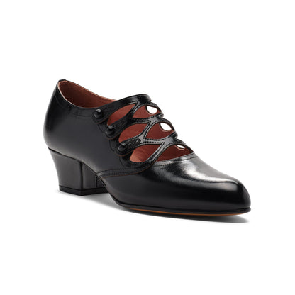Gloria Edwardian Shoes Wide (Black)