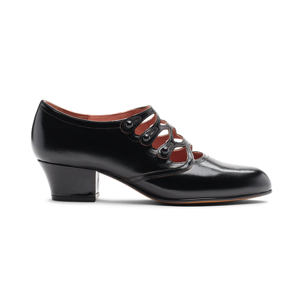 Gloria Edwardian Shoes (Black)
