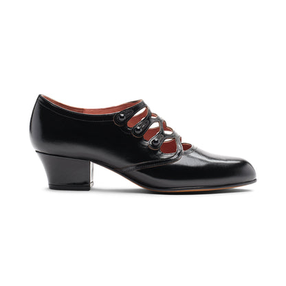Gloria Edwardian Shoes (Black)