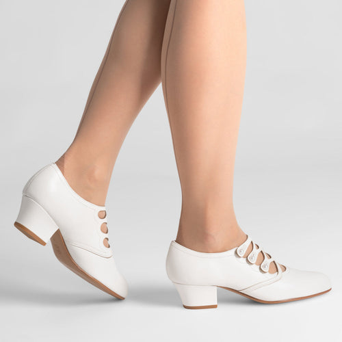 Gloria Edwardian Shoes Wide (Ivory)