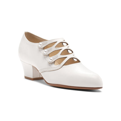 Gloria Edwardian Shoes (Ivory)