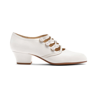 Gloria Edwardian Shoes Wide (Ivory)