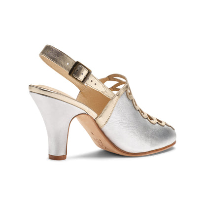 Hedy Vintage Slingbacks (Silver/Gold)