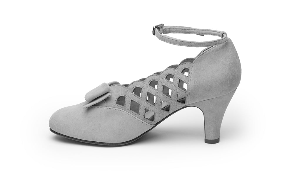 Jessie Vintage Pumps (Pink Suede)