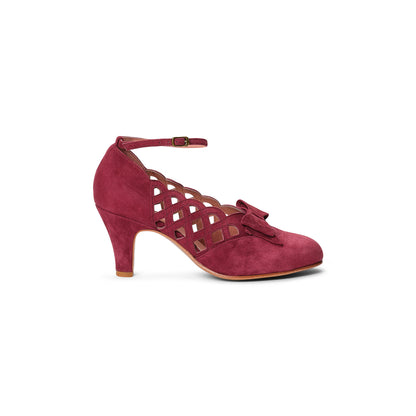 Jessie Vintage Pumps (Wine Suede)