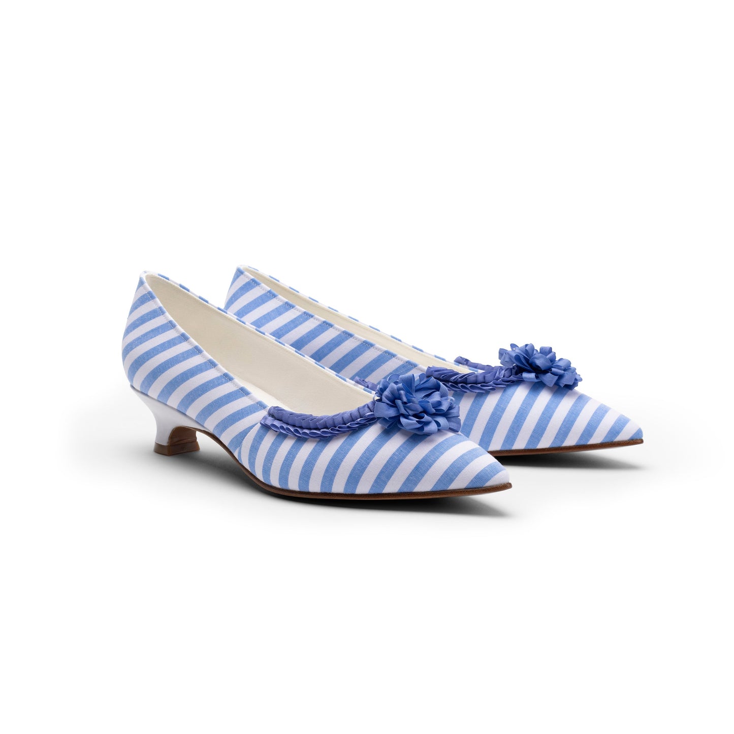 Josephine 18th Century Pumps (Blue/White)