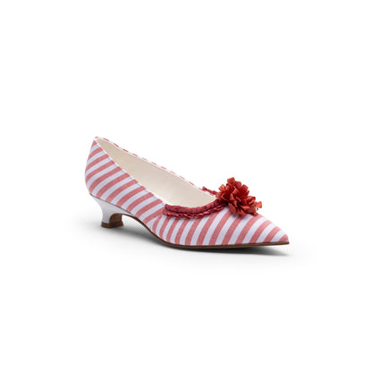 Josephine 18th Century Pumps (Red/White)