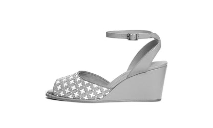 PRE-ORDER Judy 1940s Wedges (Red/Ivory)