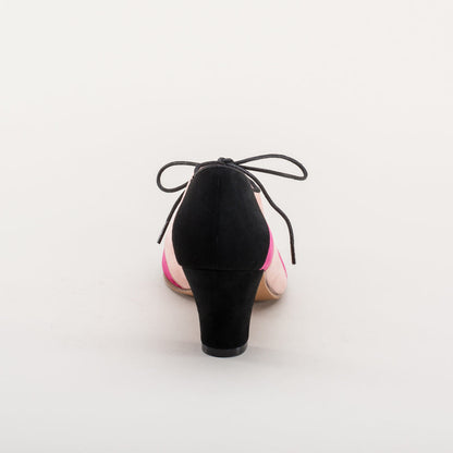 Karolina Retro Oxfords (Pink/Black)