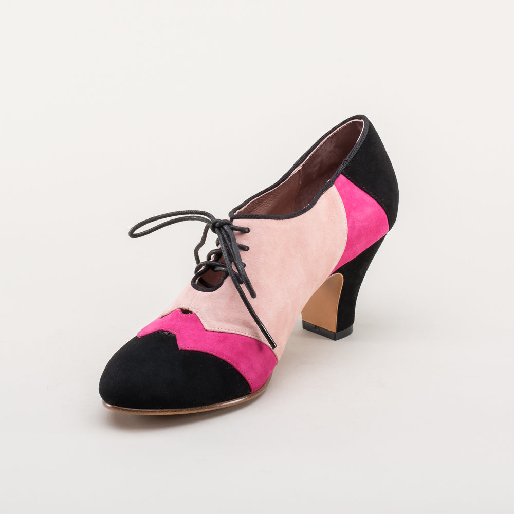 Karolina Retro Oxfords (Pink/Black)