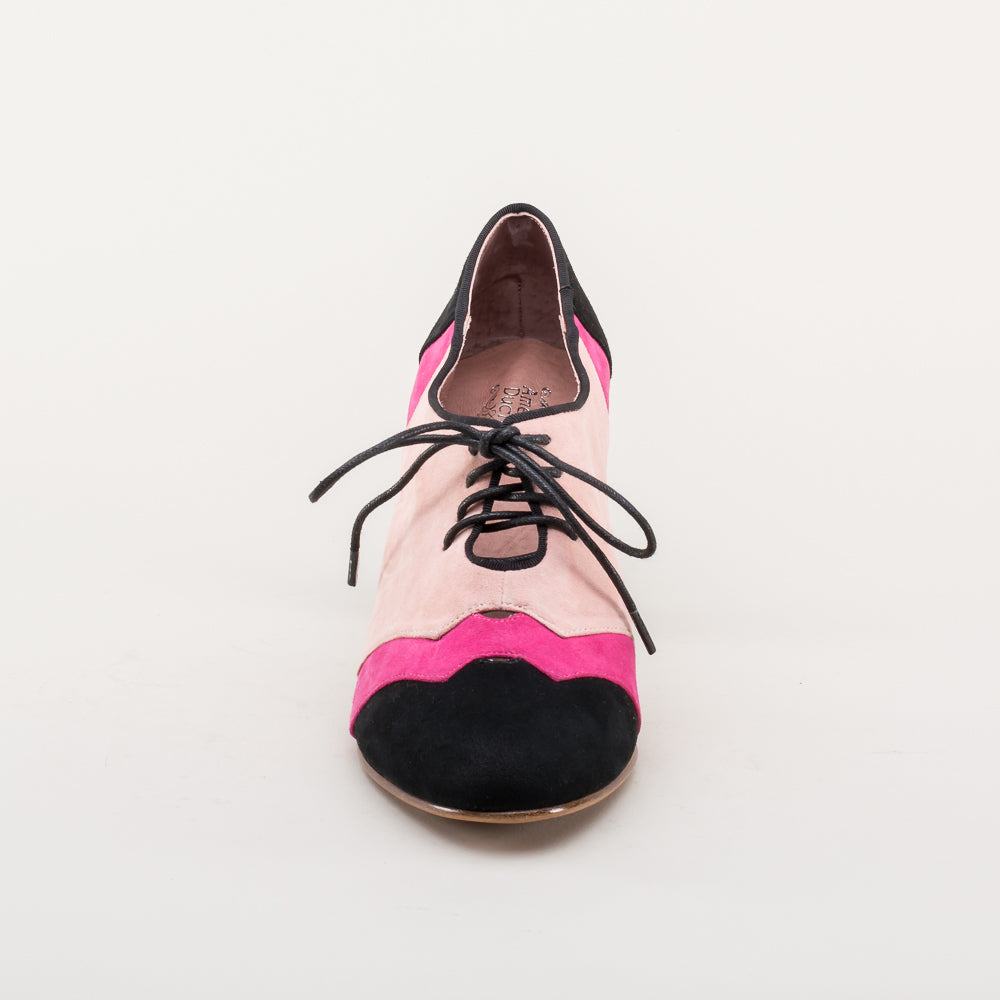 Karolina Retro Oxfords (Pink/Black)