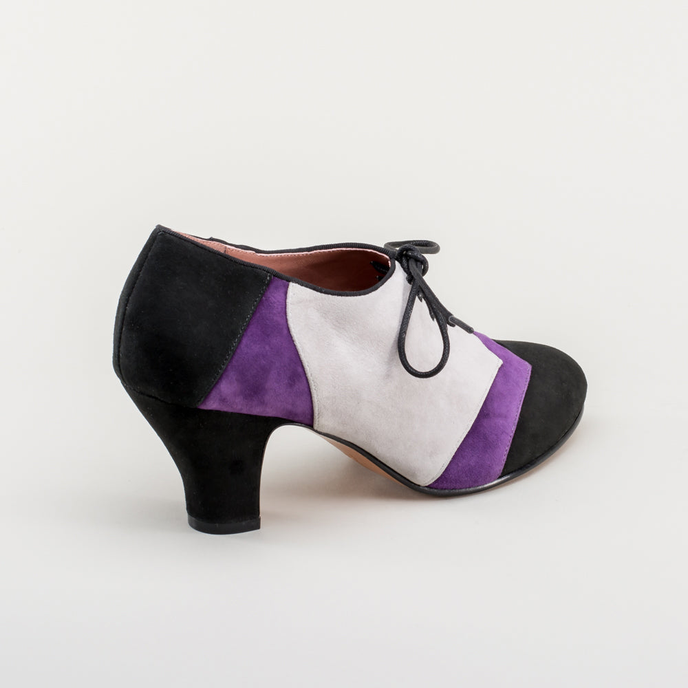 Karolina Retro Oxfords (Black/Purple/Grey)