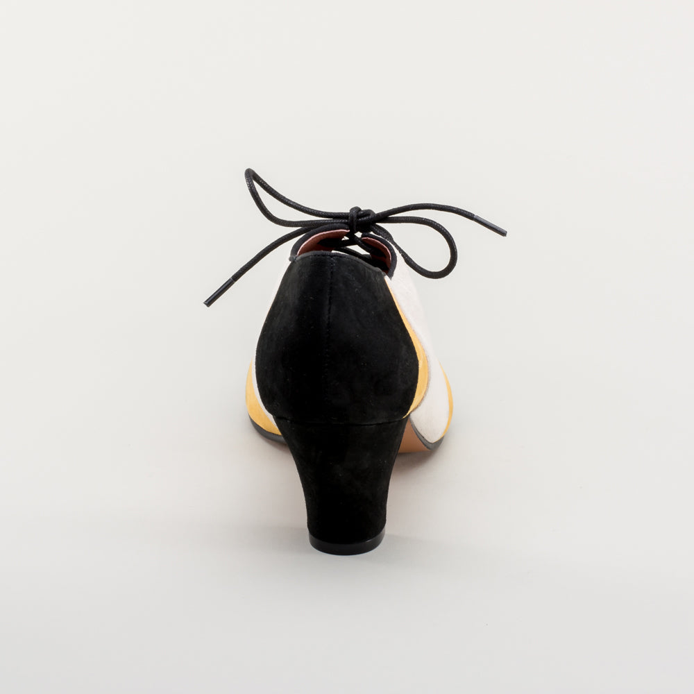 Karolina Retro Oxfords (Black/Yellow/Ivory)