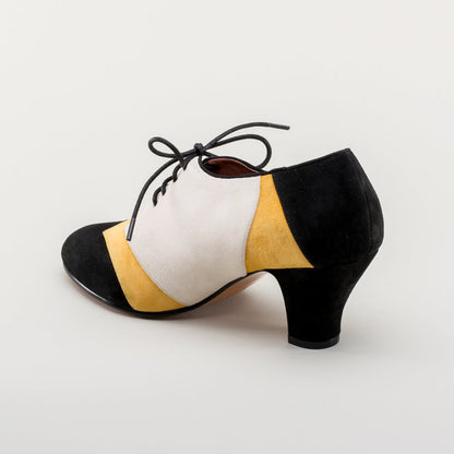 Karolina Retro Oxfords (Black/Yellow/Ivory)
