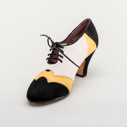Karolina Retro Oxfords (Black/Yellow/Ivory)