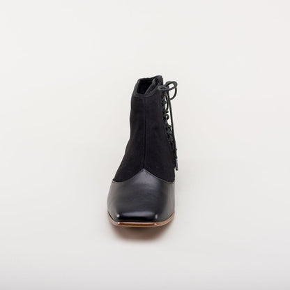 Keckley Victorian Side-Lace Boots (Black/Black)