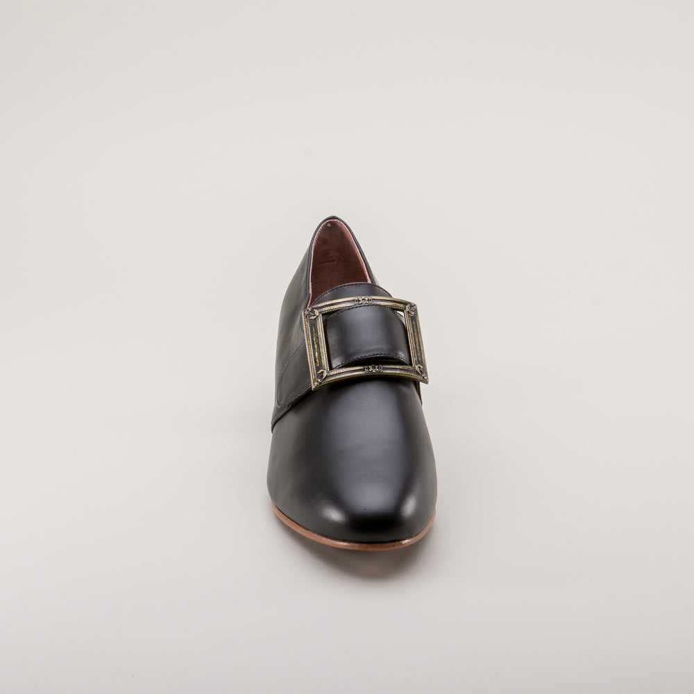 Kensington 18th Century Leather Shoes Wide (Black)