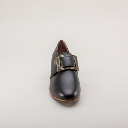 Kensington 18th Century Leather Shoes Wide (Black)