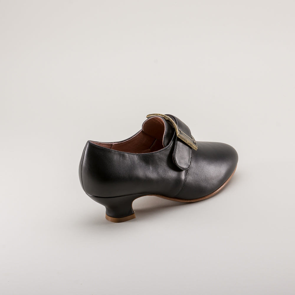 Kensington 18th Century Leather Shoes Wide (Black)