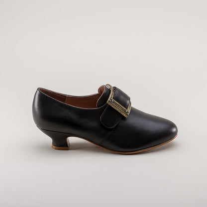 Kensington 18th Century Leather Shoes Wide (Black)