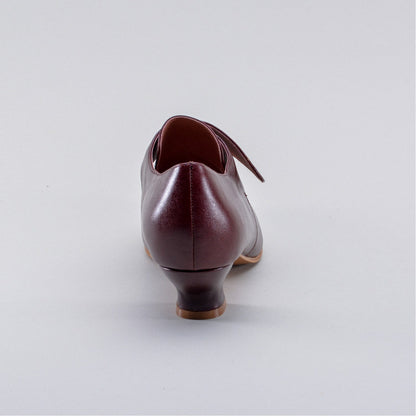 Kensington 18th Century Leather Shoes Wide (Bordeaux)