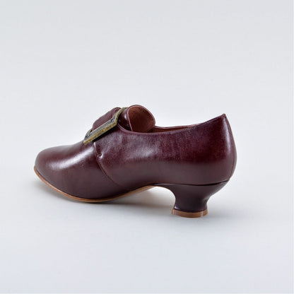 Kensington 18th Century Leather Shoes Wide (Bordeaux)