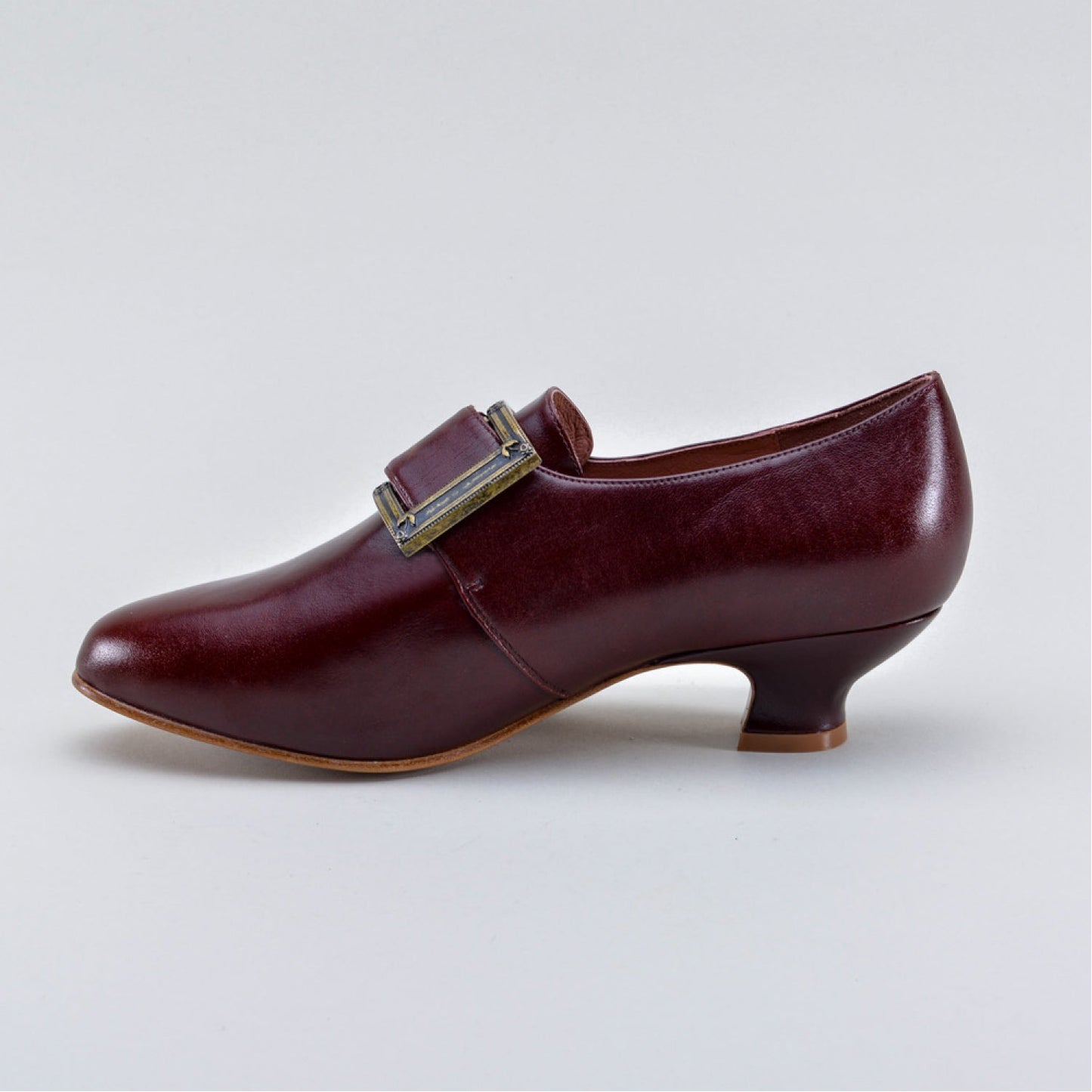 Kensington 18th Century Leather Shoes Wide (Bordeaux)