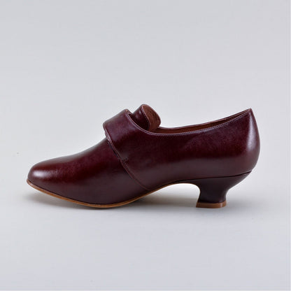Kensington 18th Century Leather Shoes Wide (Bordeaux)