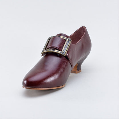 Kensington 18th Century Leather Shoes Wide (Bordeaux)