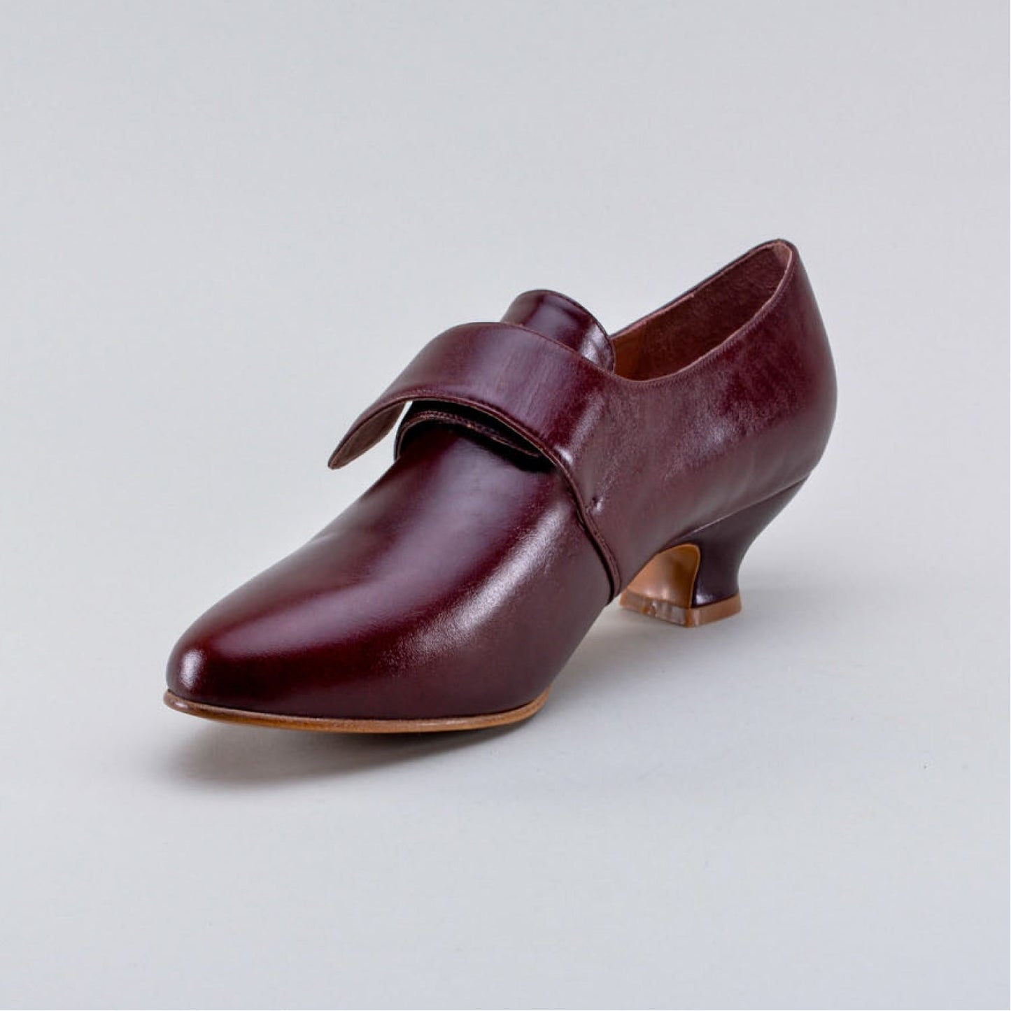 Kensington 18th Century Leather Shoes Wide (Bordeaux)