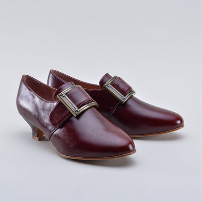 Kensington 18th Century Leather Shoes (Bordeaux)