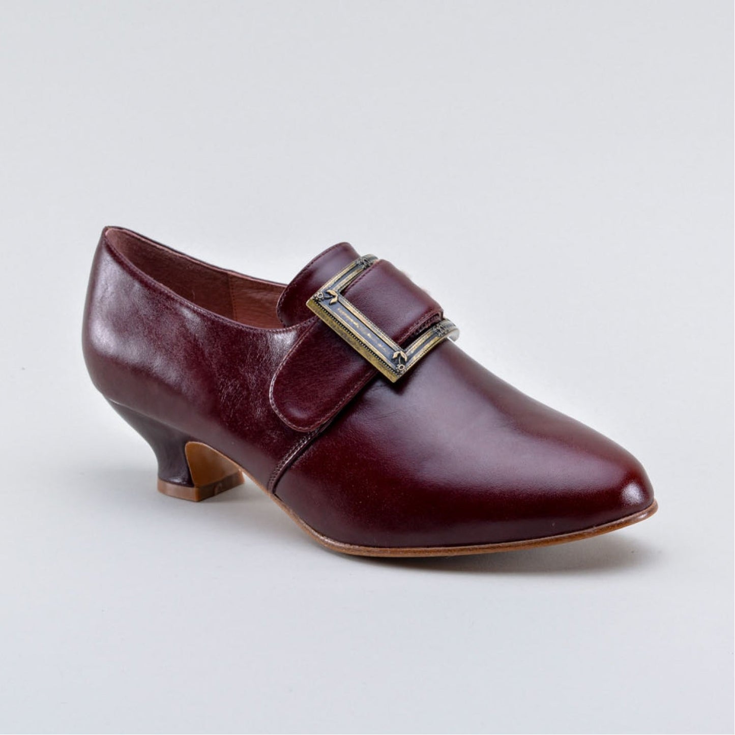 Kensington 18th Century Leather Shoes Wide (Bordeaux)