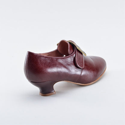 Kensington 18th Century Leather Shoes Wide (Bordeaux)